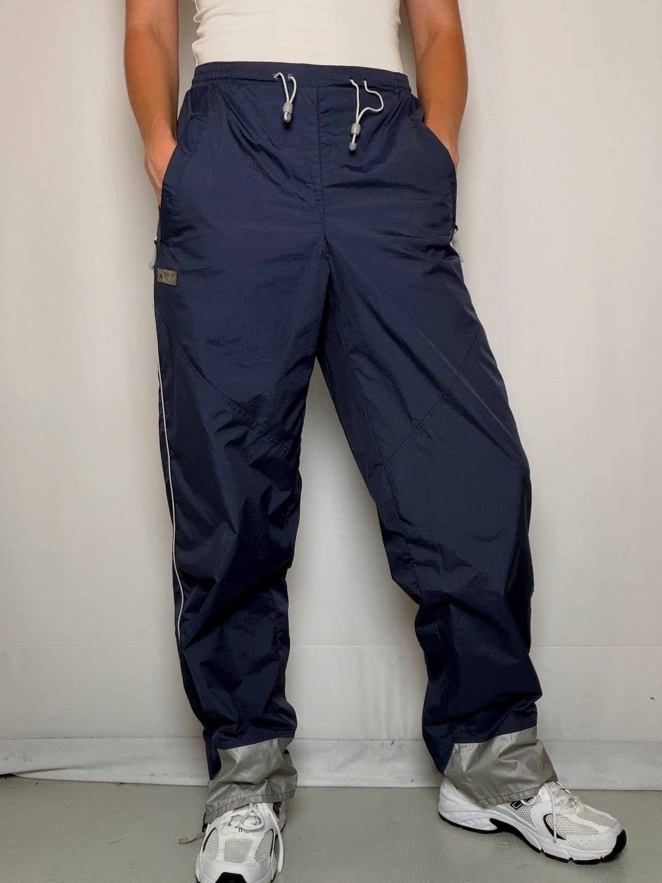 Pantalon technique bleu Nike M vintage