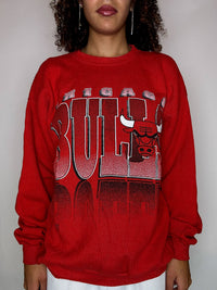 Chicago Bulls XL Vintage rotes Sweatshirt