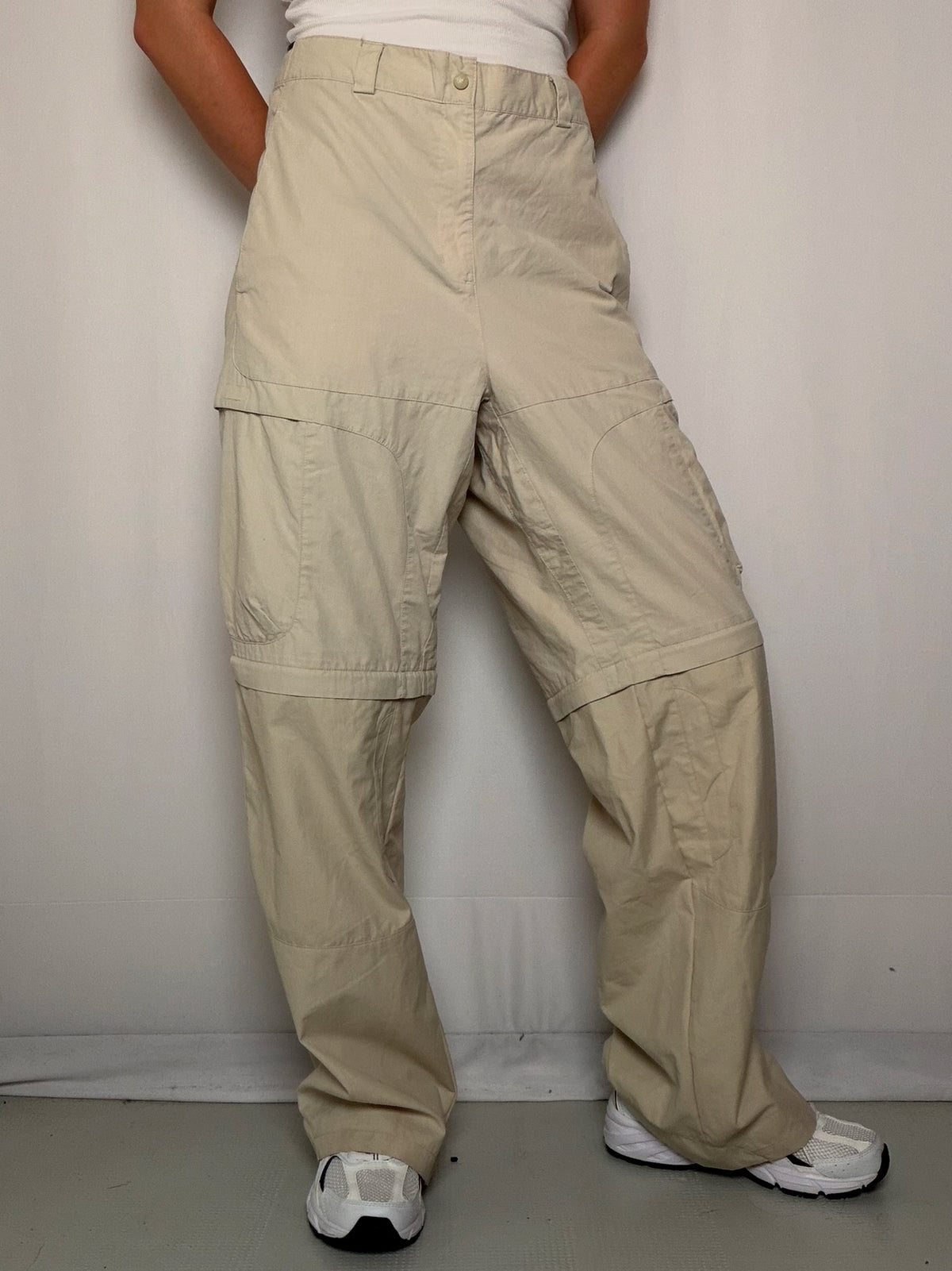 Pantalon technique beige Adidas L vintage