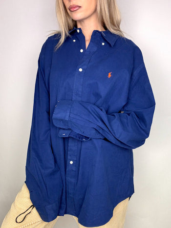 Chemise bleue RALPH LAUREN XXL Vintage