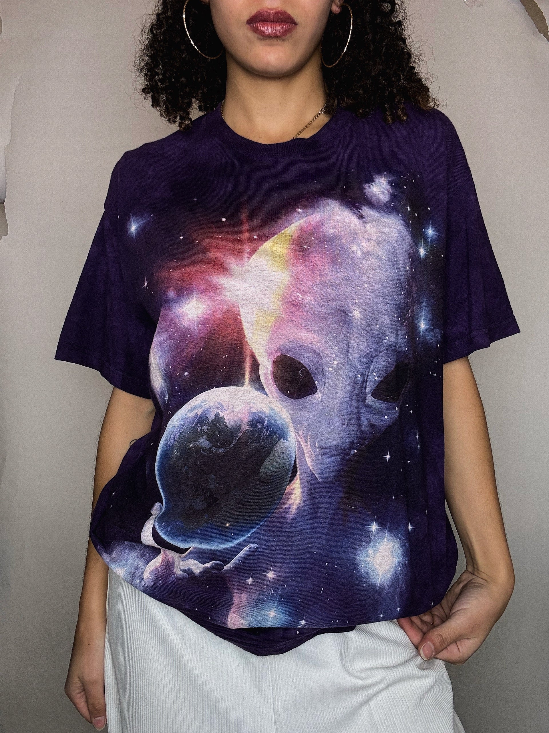 Tshirt violet Ovni M vintage