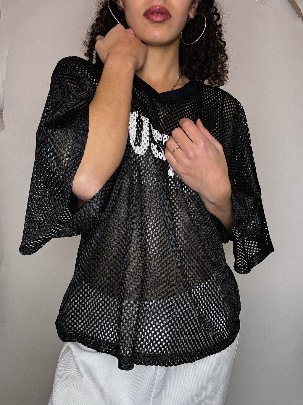 Maillot résille noir L/XL vintage