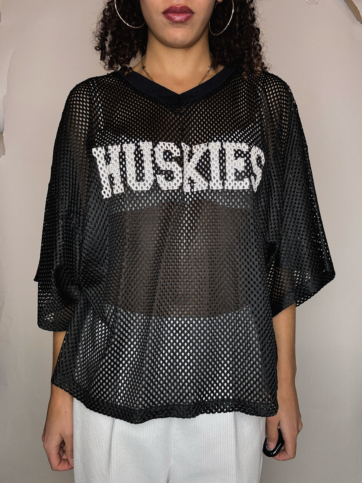 Maillot résille noir L/XL vintage