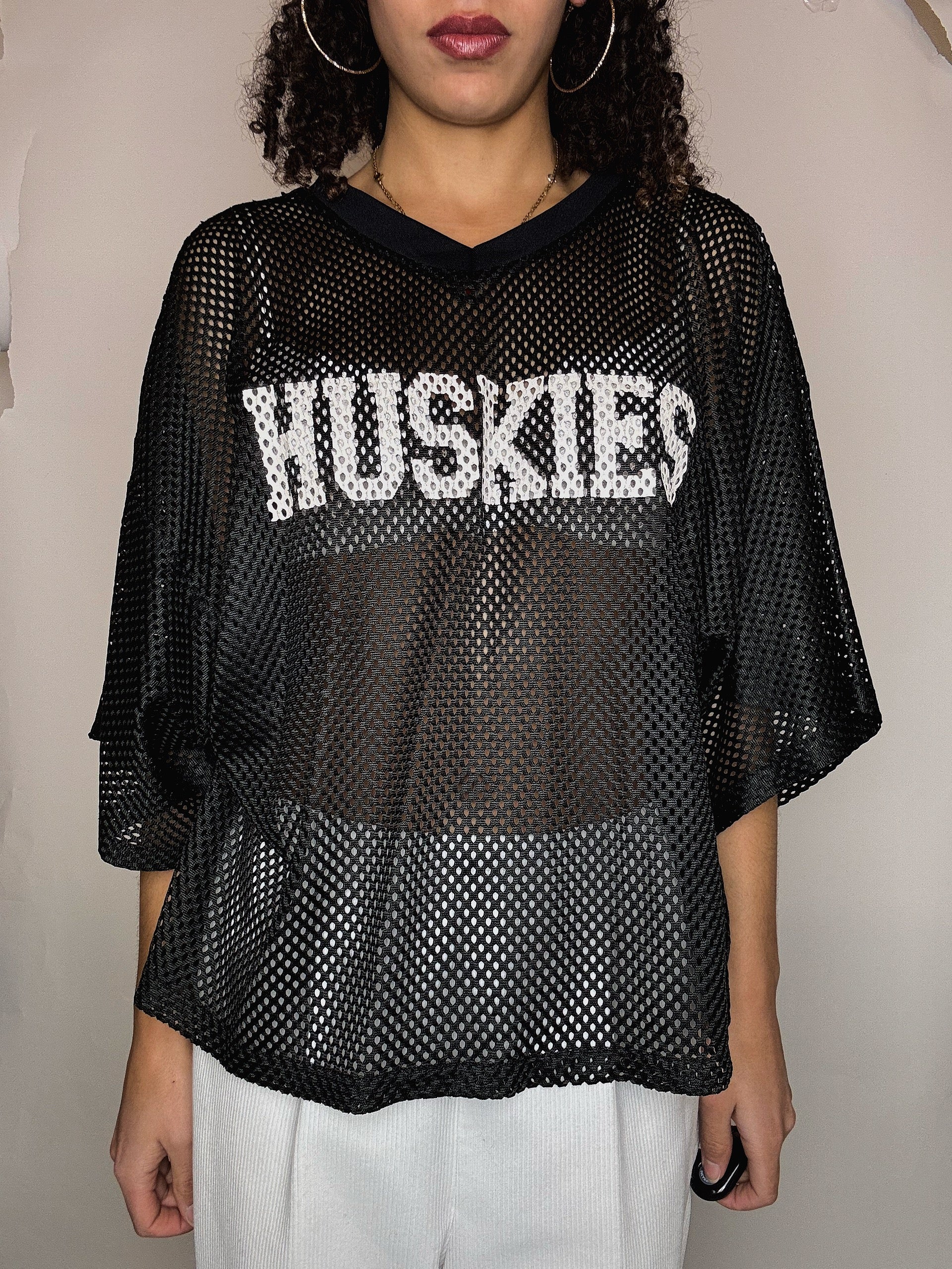 Maillot résille noir L/XL vintage