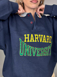 Navy sweatshirt HARVARD x CHAMPION shirt collar XL vintage