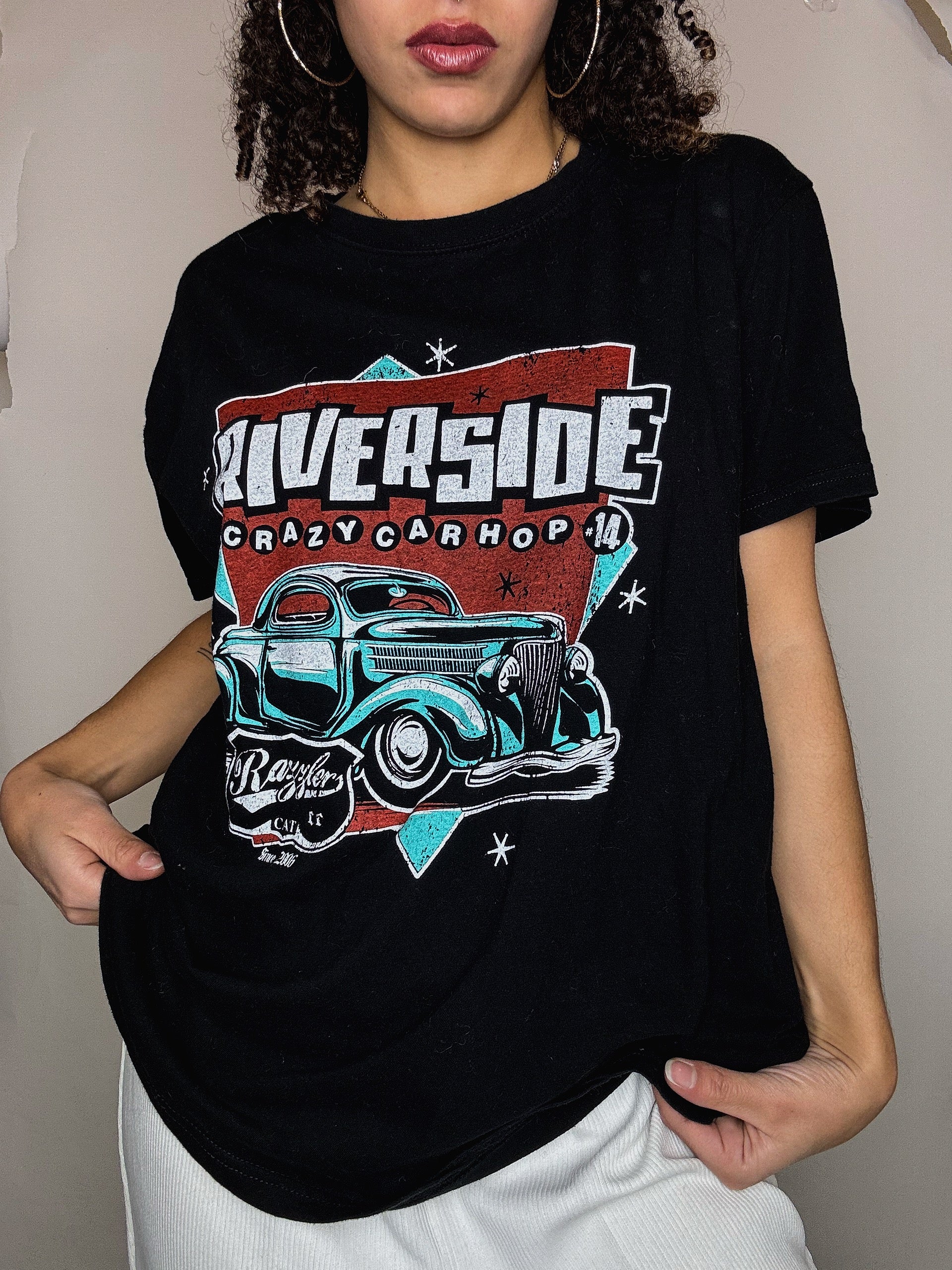 Tshirt noir Riverside M vintage