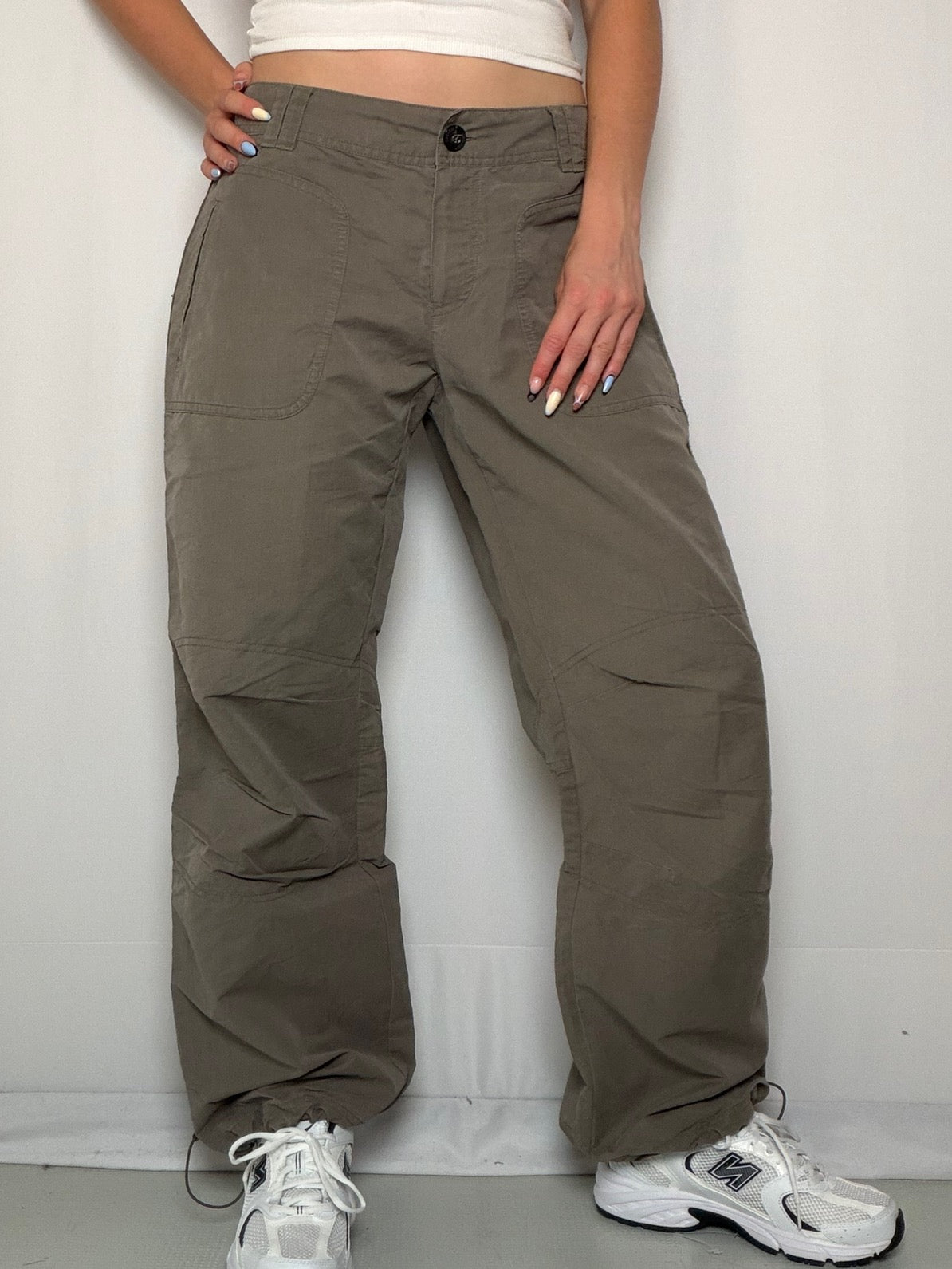 Pantalon cargo kaki Adidas L vintage