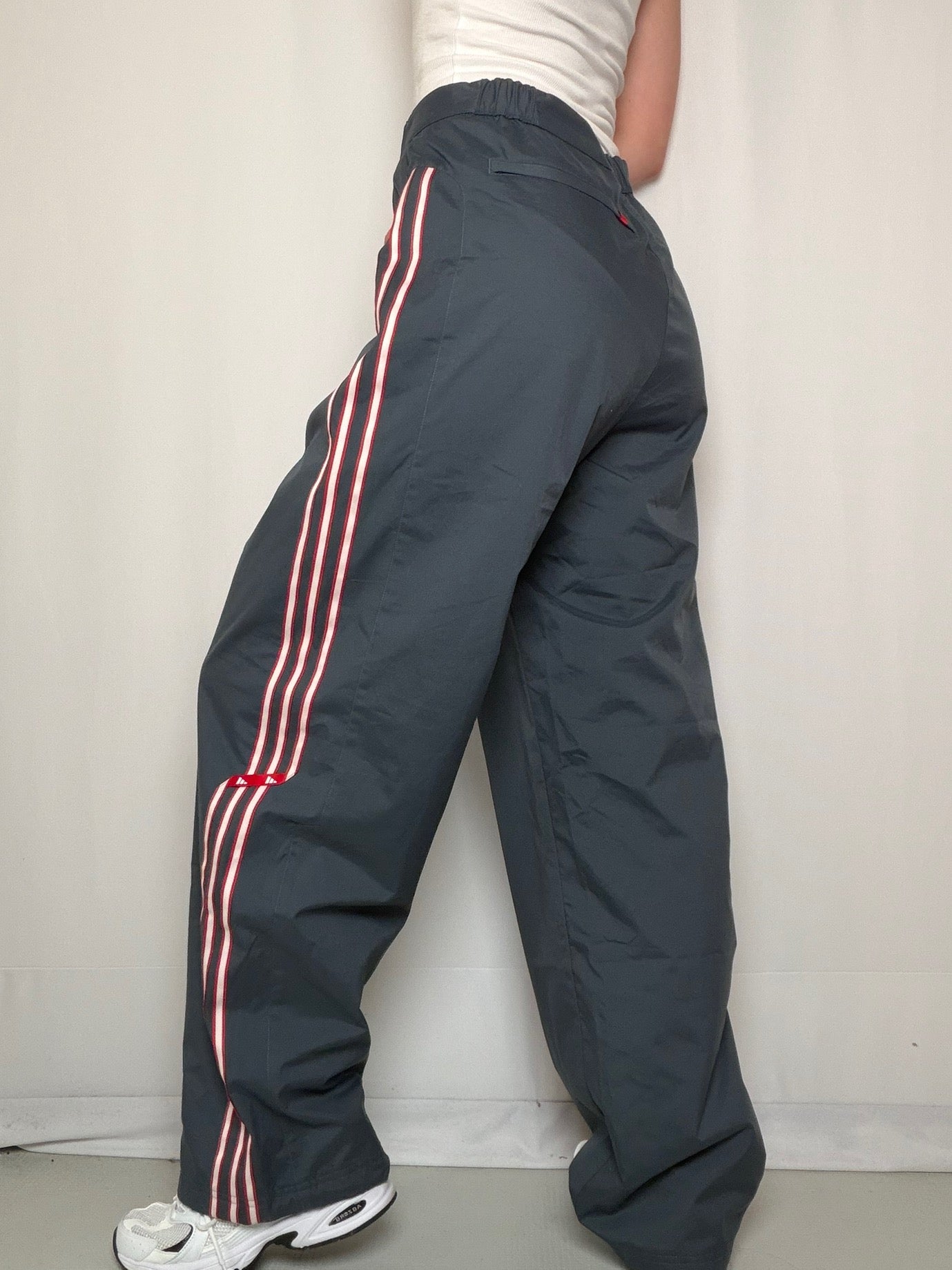 Pantalon technique gris Adidas M vintage