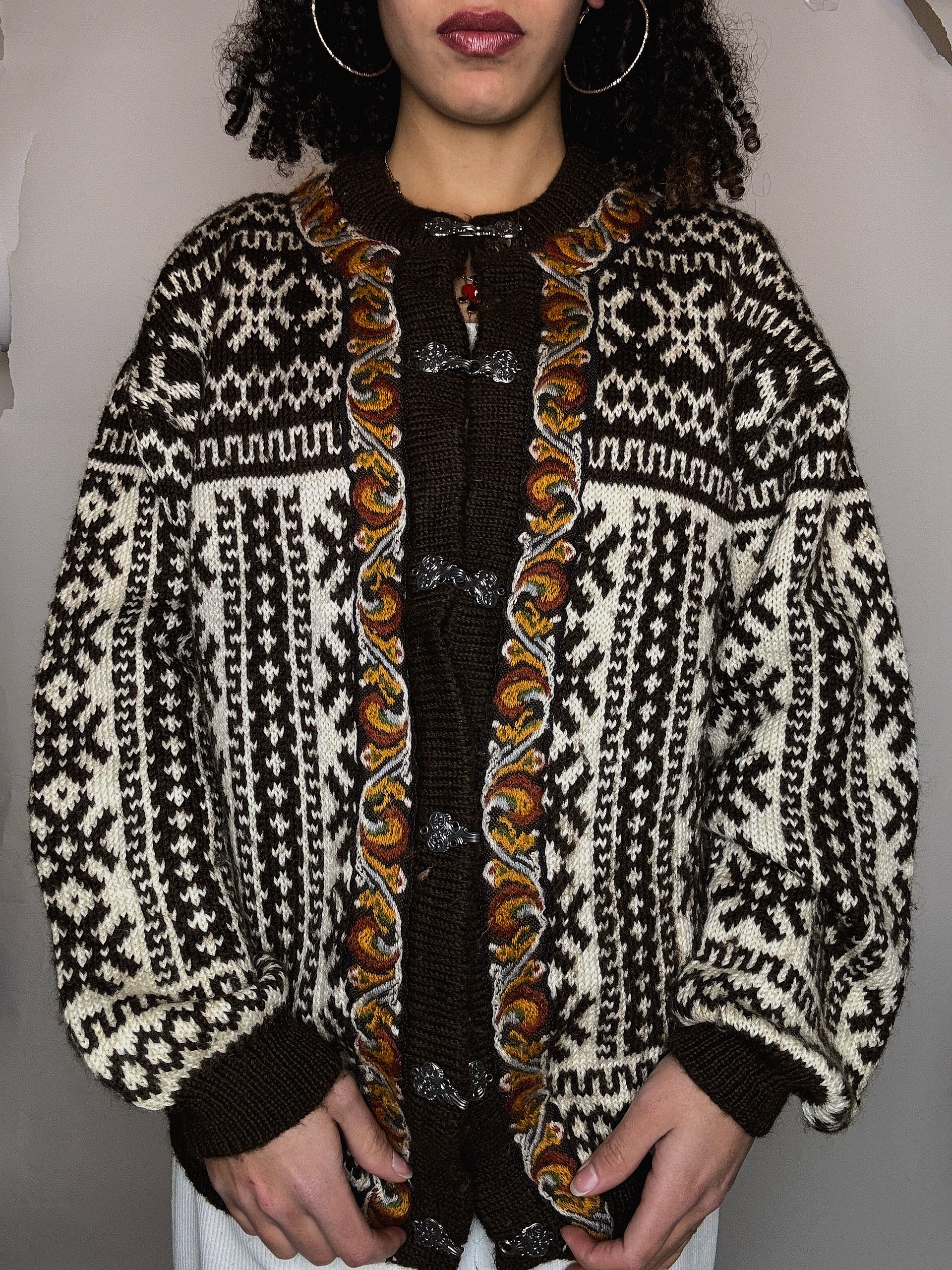 Vintage XL Norwegian cardigan