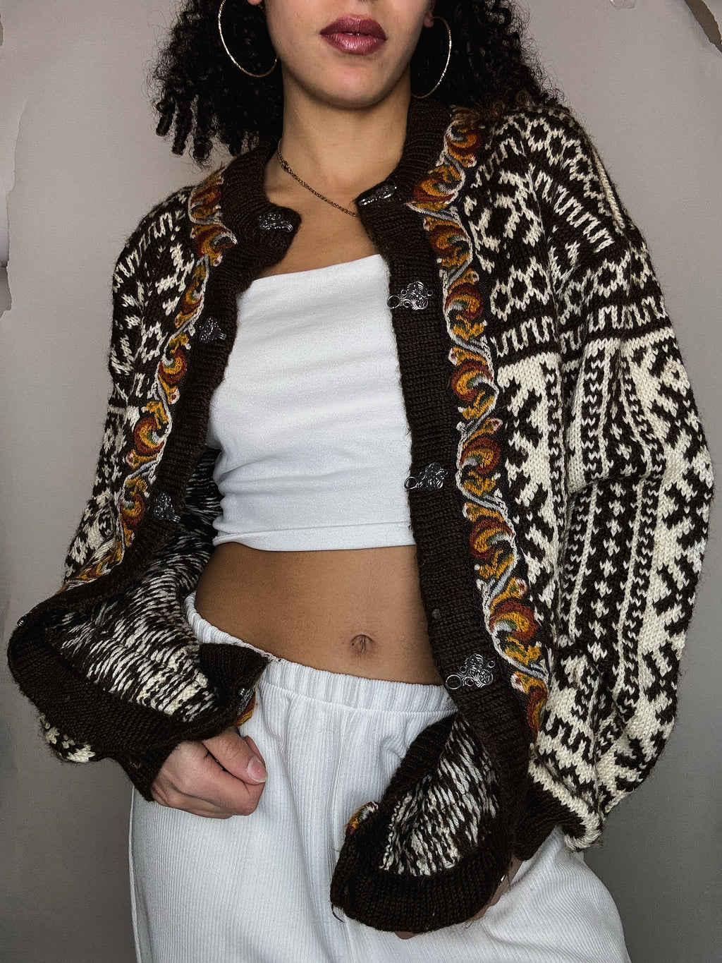 Vintage XL Norwegian cardigan