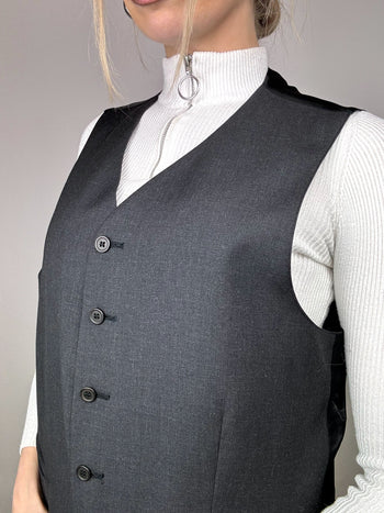 Gilet de costume gris S/M vintage