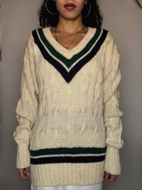 Pull cricket beige M vintage