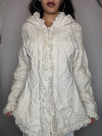 Cardigan zippé beige S/M vintage