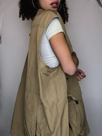 Gilet à poches beige 3XL vintage
