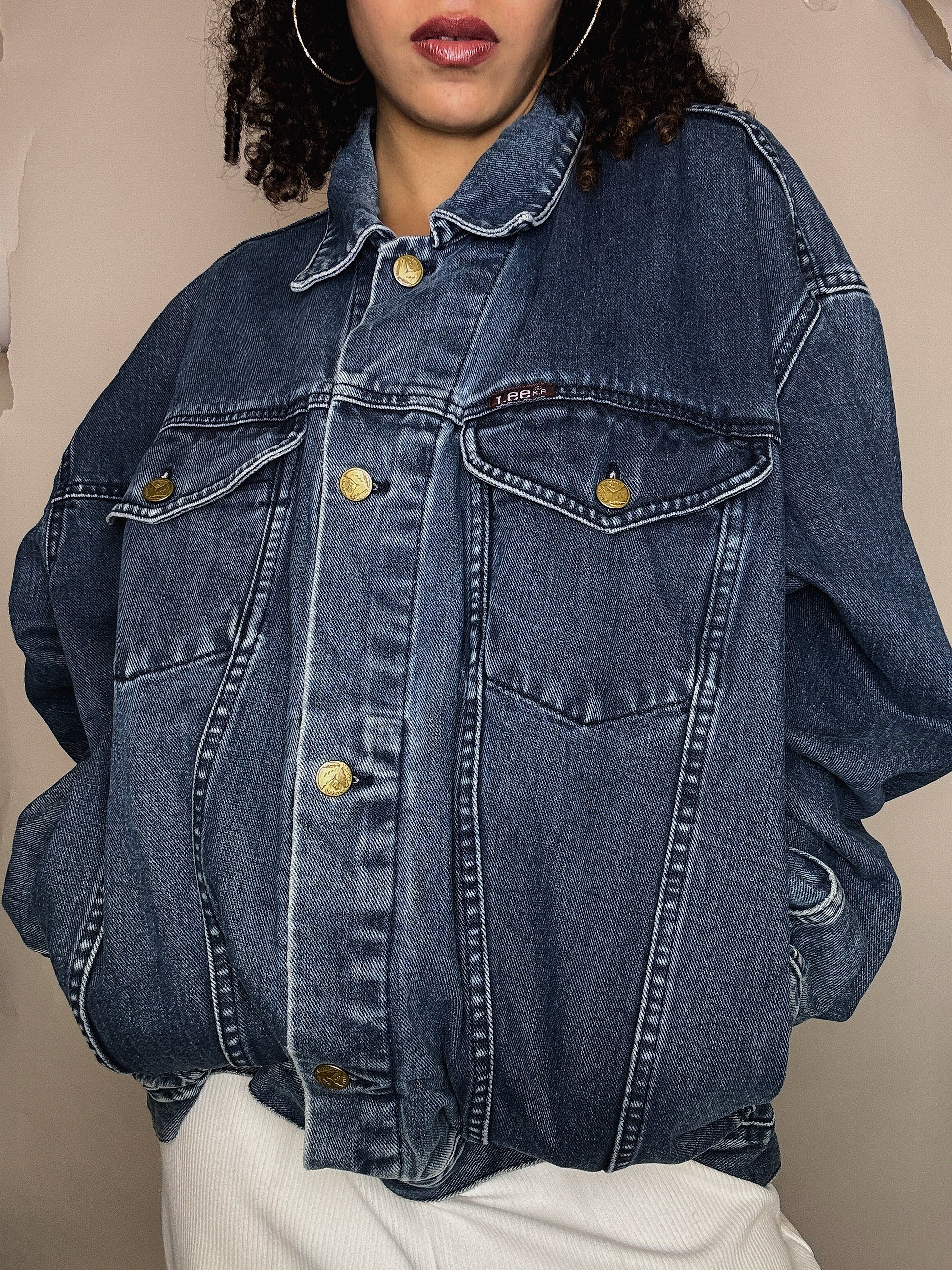 Veste en jean oversized Lee 2XL vintage