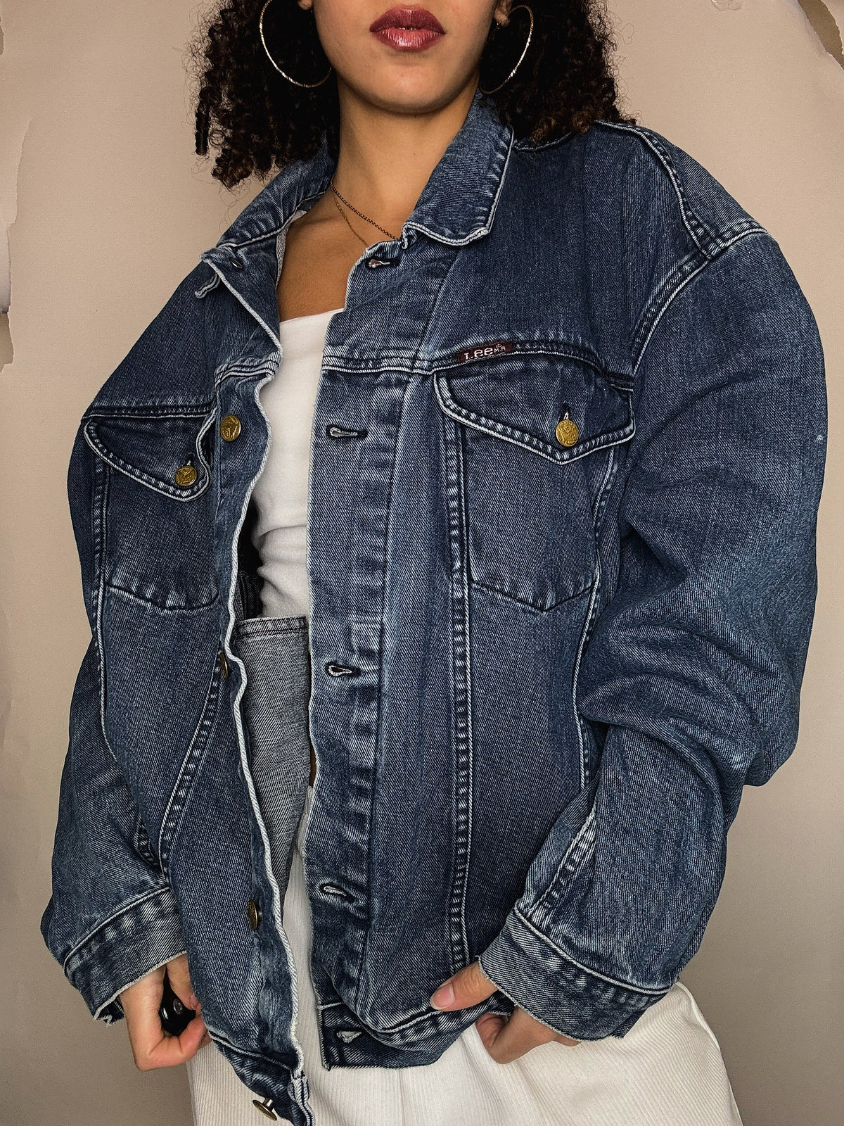Veste en jean oversized Lee 2XL vintage