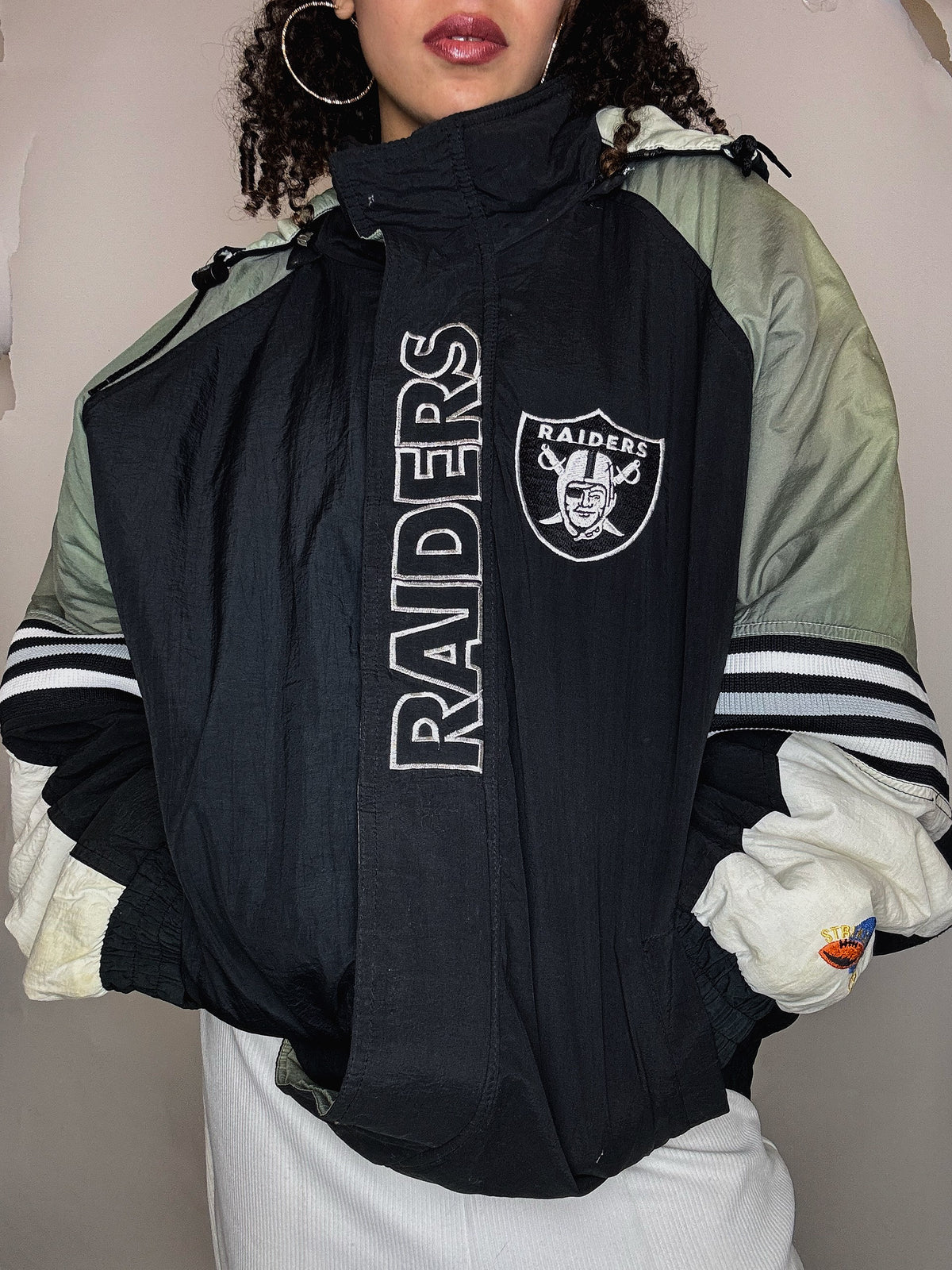 NFL x Raiders two-tone bomber jacket 2XL vintage