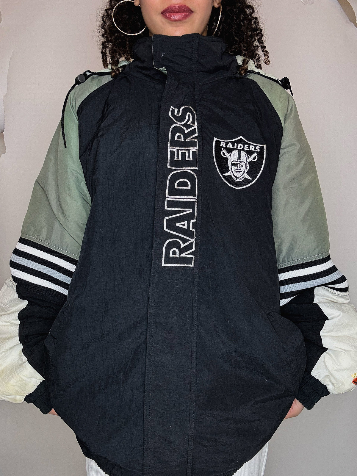 NFL x Raiders two-tone bomber jacket 2XL vintage