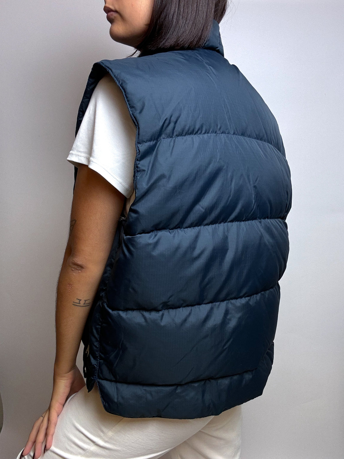 Vintage blaue Daunenjacke Weste S/M 