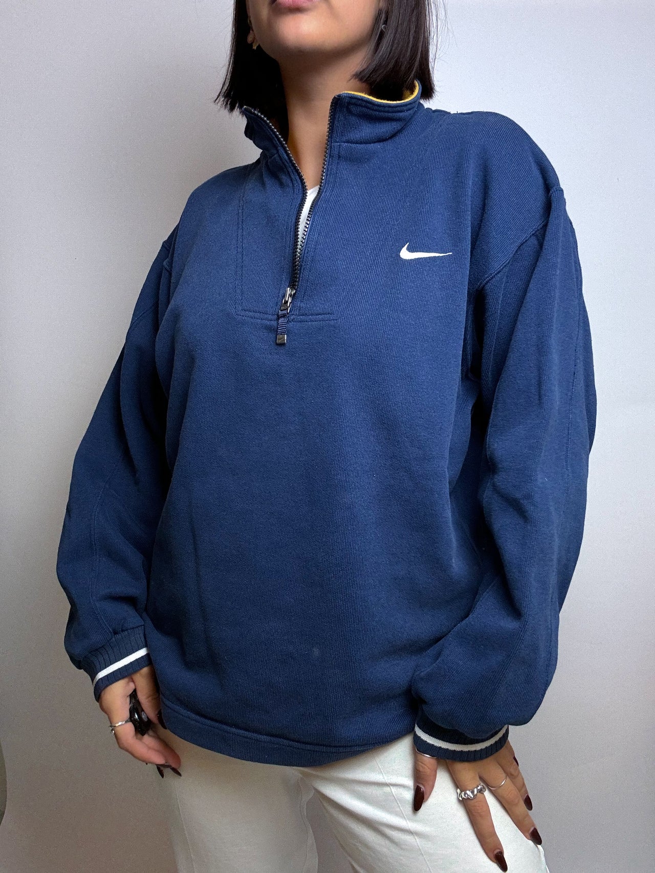 Blue Nike vintage zip sweater L 