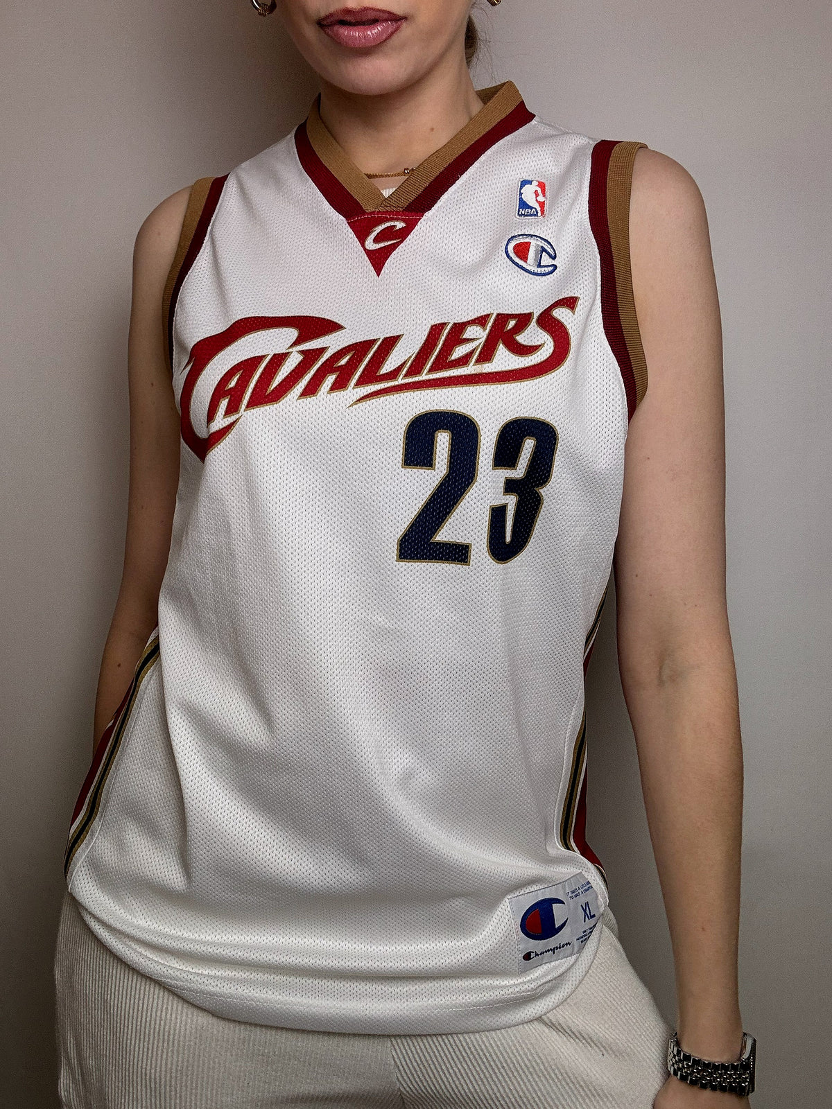 Maillot de Basketball blanc CHAMPION x CAVS S