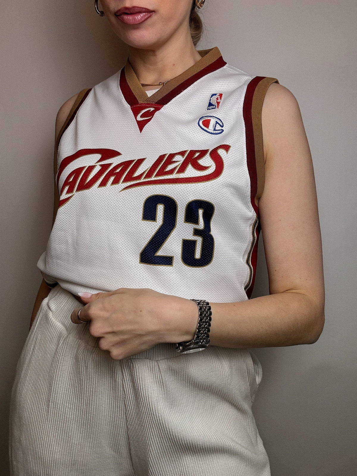 Maillot de Basketball blanc CHAMPION x CAVS S