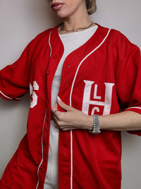 Maillot de Baseball rouge XL  vintage