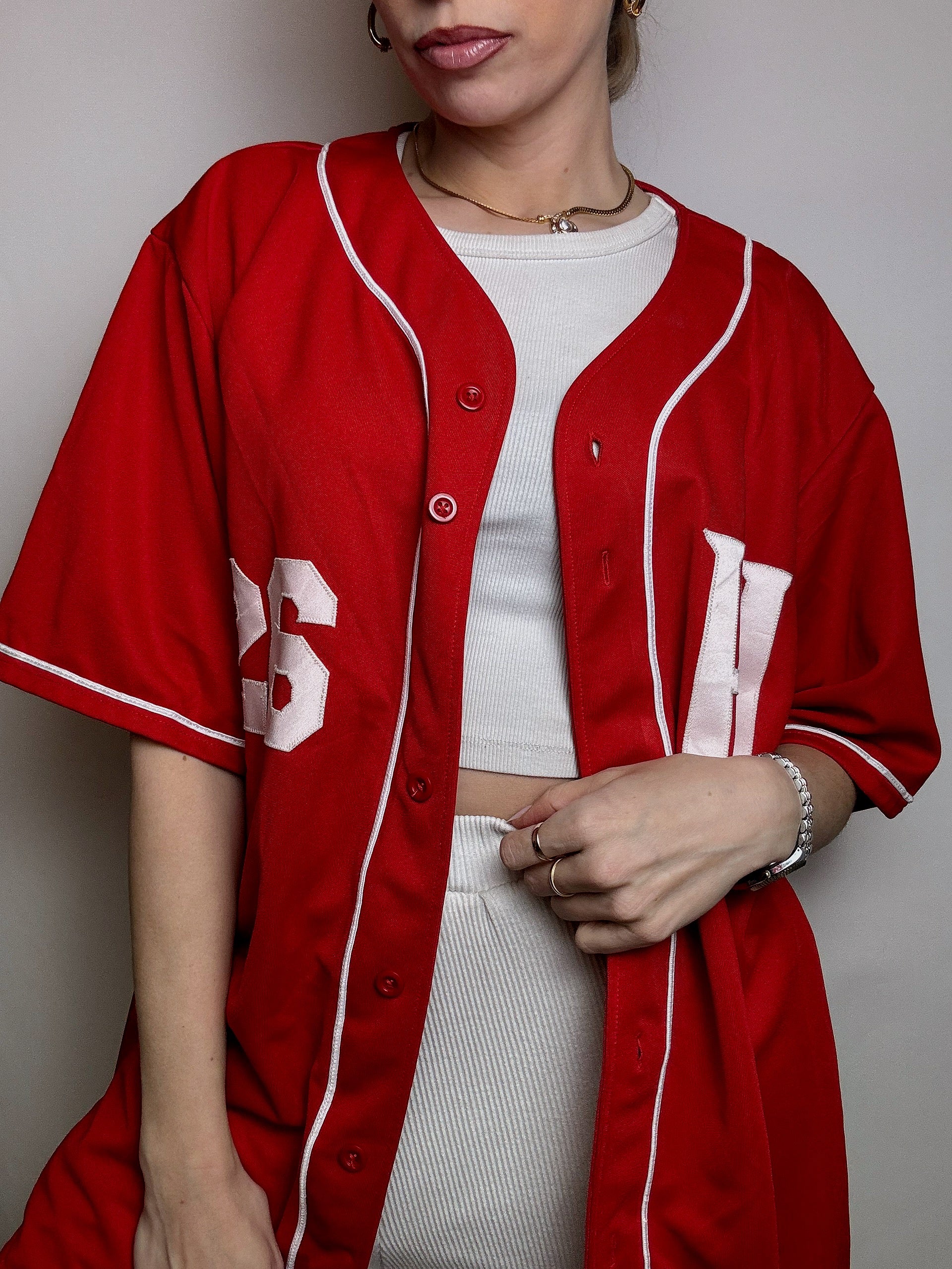 Maillot de Baseball rouge XL  vintage