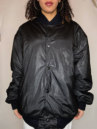 Vintage Steve&Barry's Reversible Black Bomber Jacket XL
