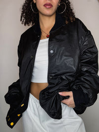 Vintage Steve&Barry's Reversible Black Bomber Jacket XL