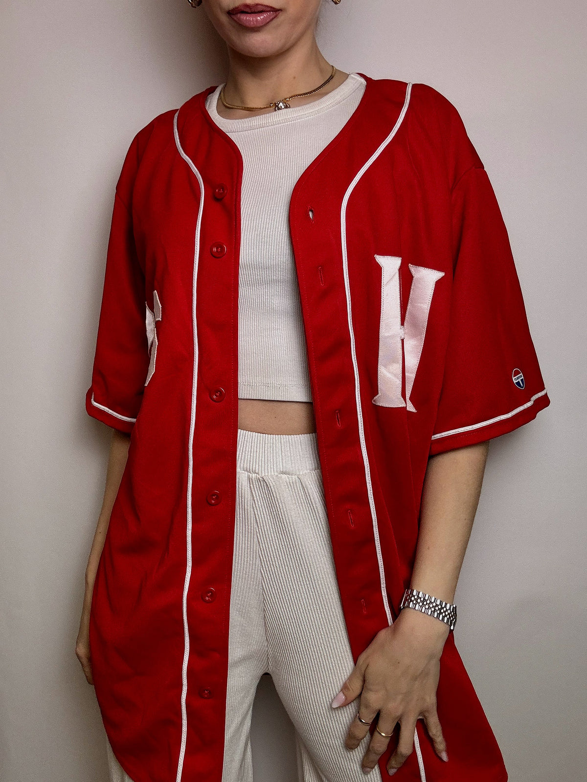 Maillot de Baseball rouge XL  vintage