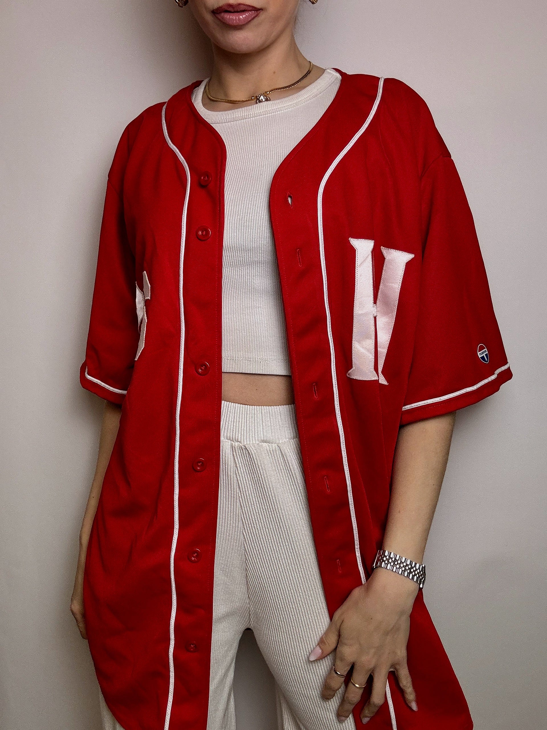 Maillot de Baseball rouge XL  vintage