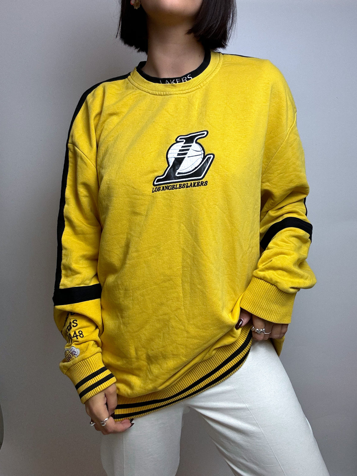 Vintage Lakers yellow sweater L 