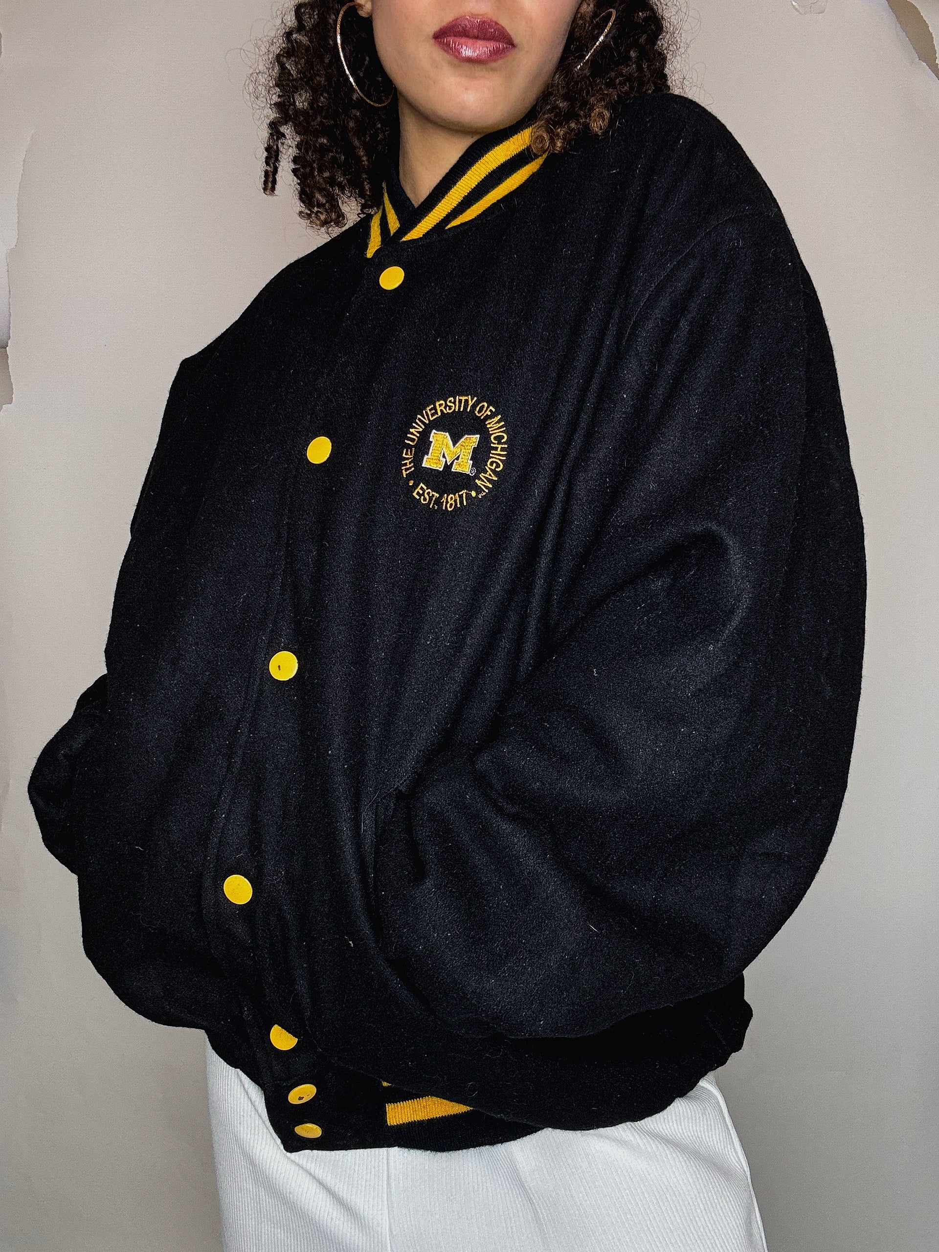 Bomber noir réversible Steve&Barry's XL vintage