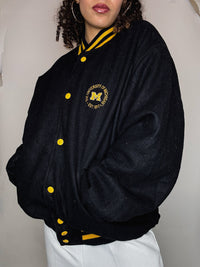 Vintage Steve&Barry's Reversible Black Bomber Jacket XL