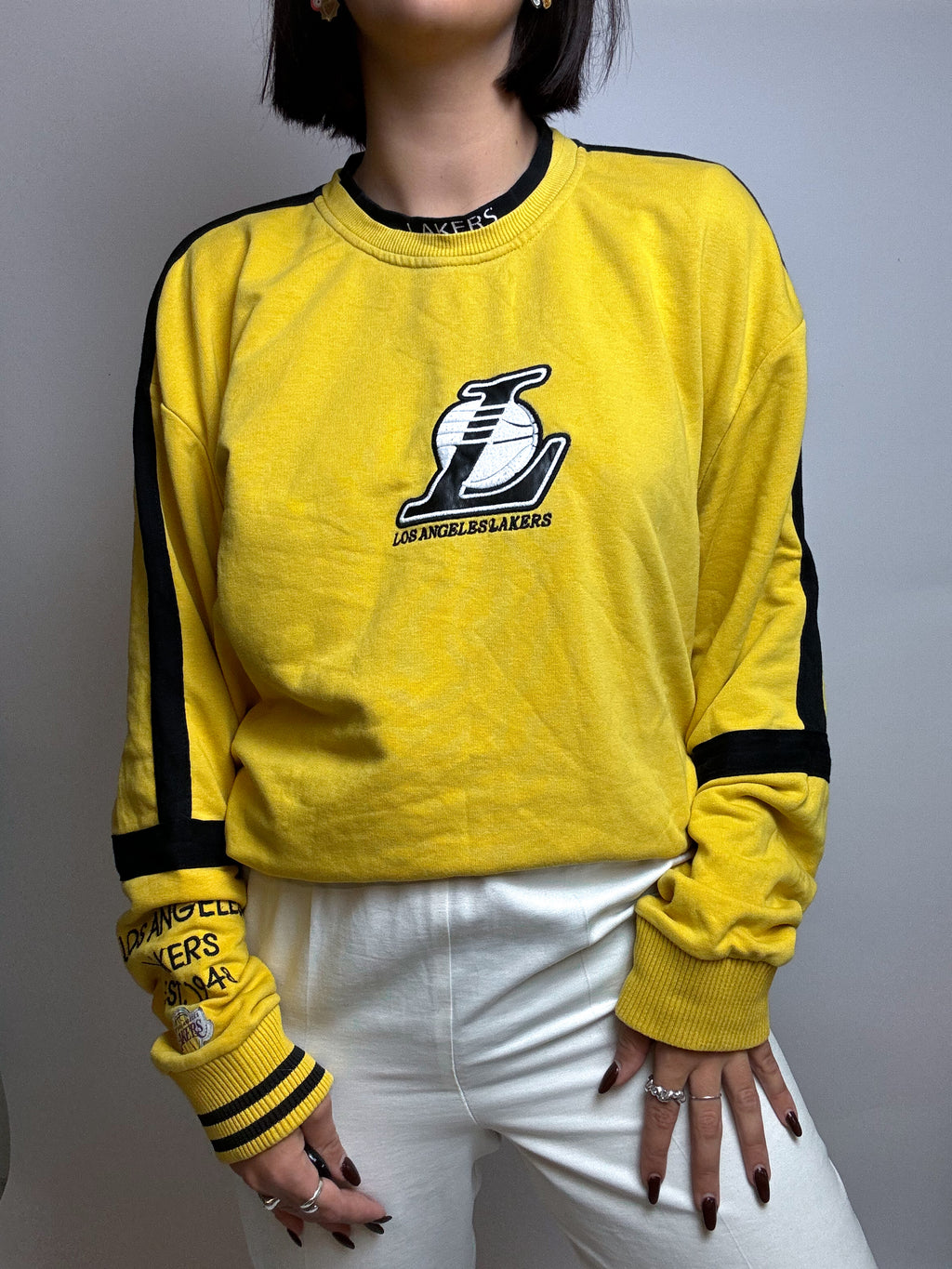 Vintage Lakers yellow sweater L 