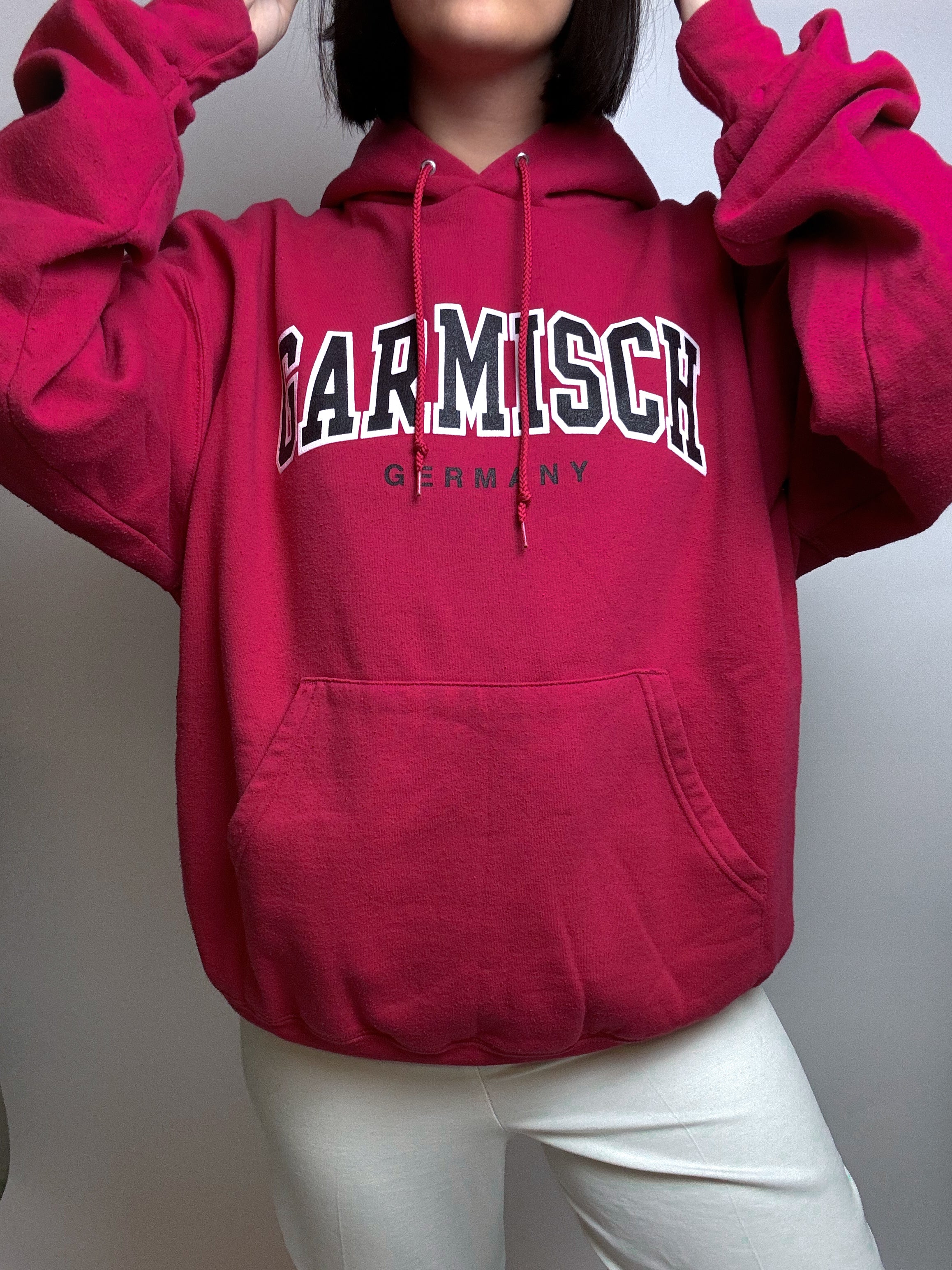 Pink sweater with vintage lettering XL 