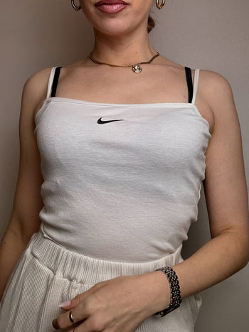 Débardeur à bretelles blanc NIKE S vintage