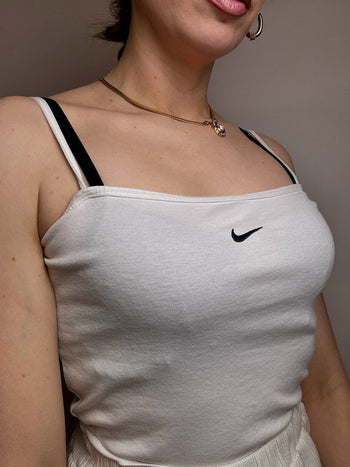 Débardeur à bretelles blanc NIKE S vintage