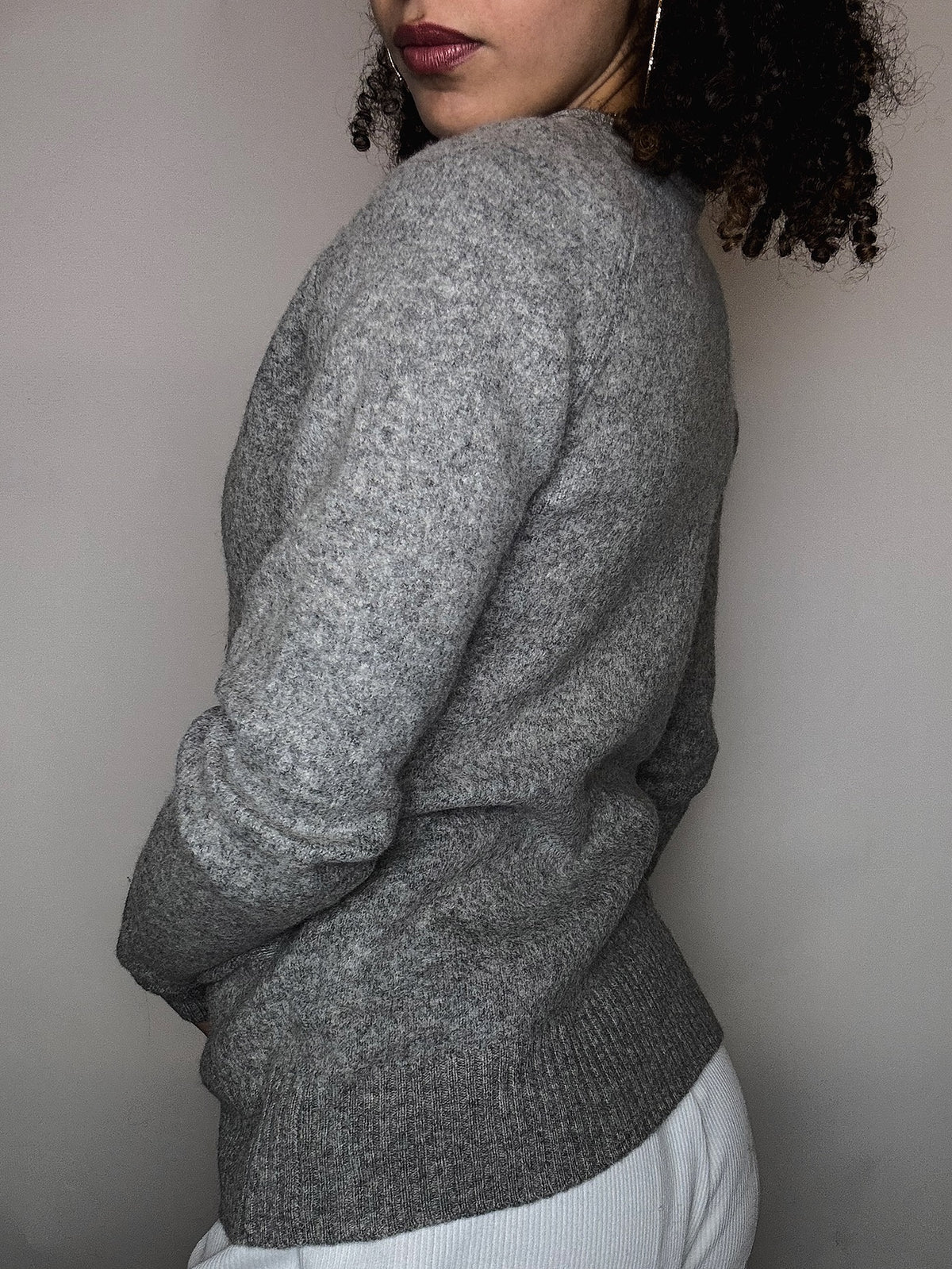 Cardigan gris Lacoste M vintage