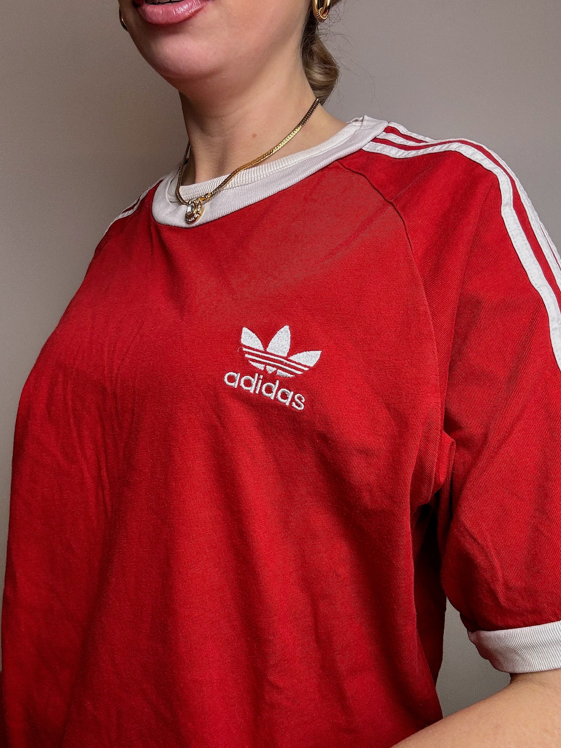Tee shirt rouge ADIDAS L vintage