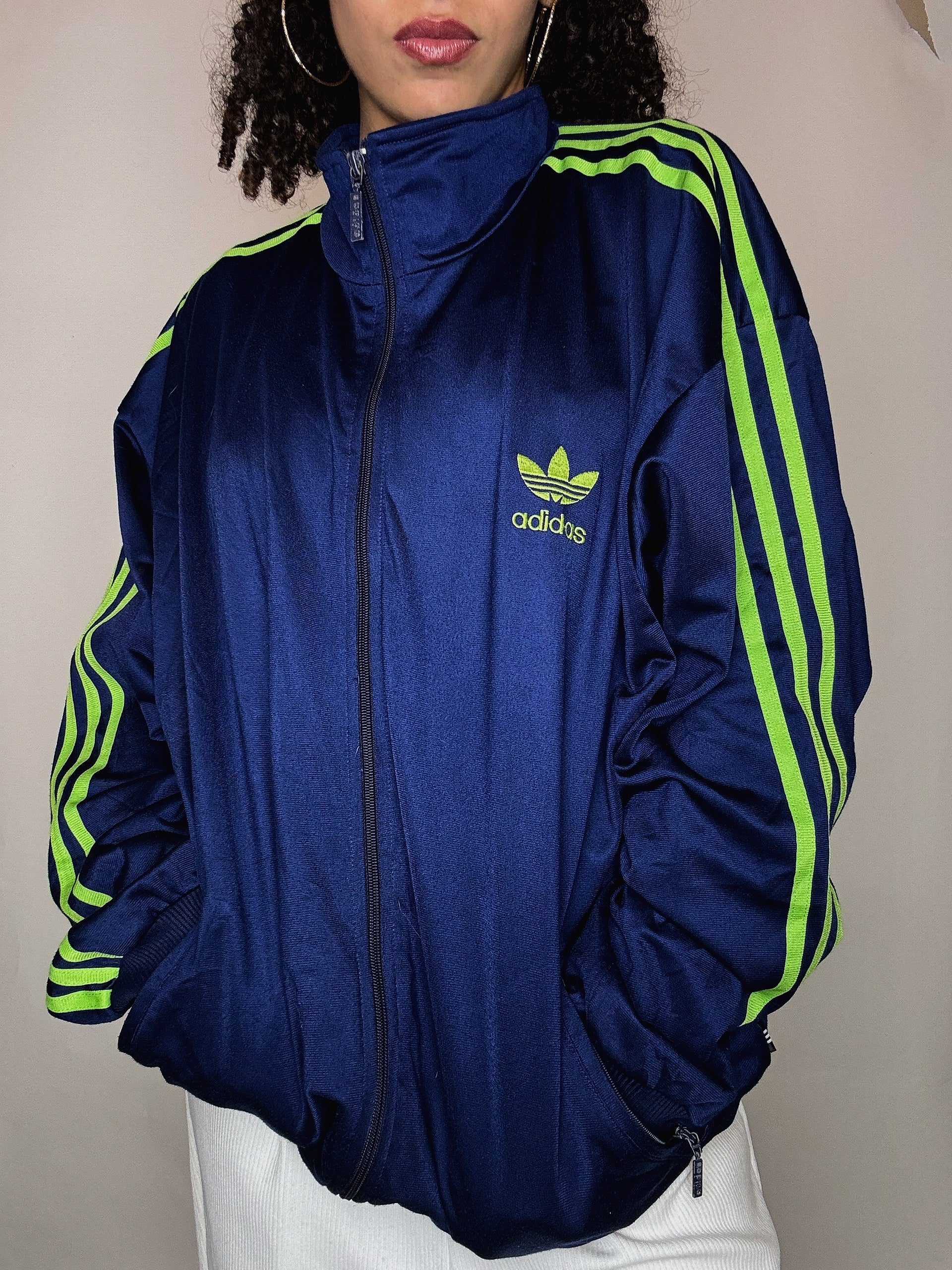 Jacket de sport marine Adidas XL vintage