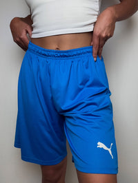 Short de sport bleu Puma L vintage