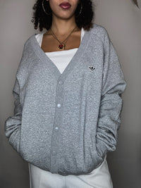 Adidas Strickjacke grau L Vintage