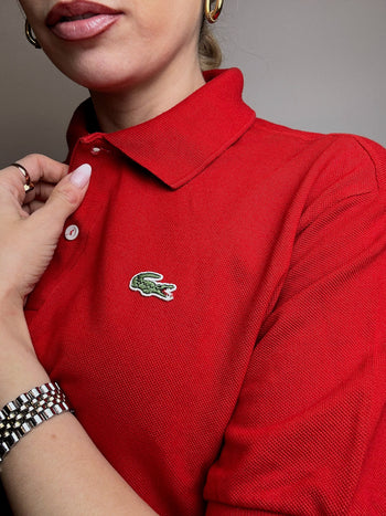 LACOSTE M Vintage red short-sleeved polo shirt