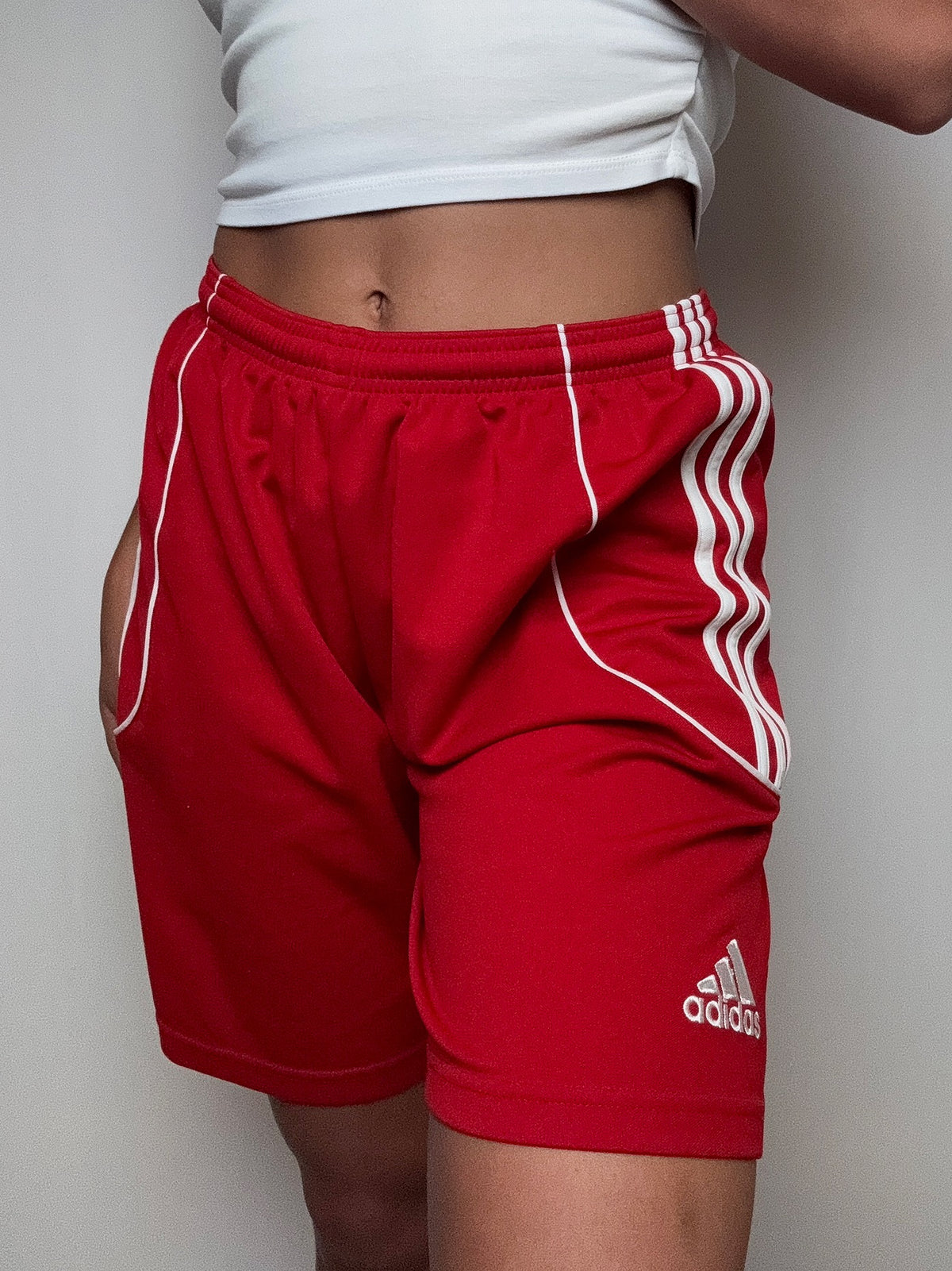 Short de sport rouge Adidas M vintage