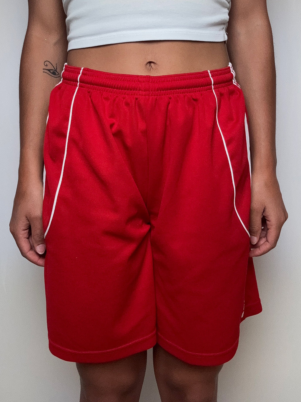 Short de sport rouge Adidas M vintage