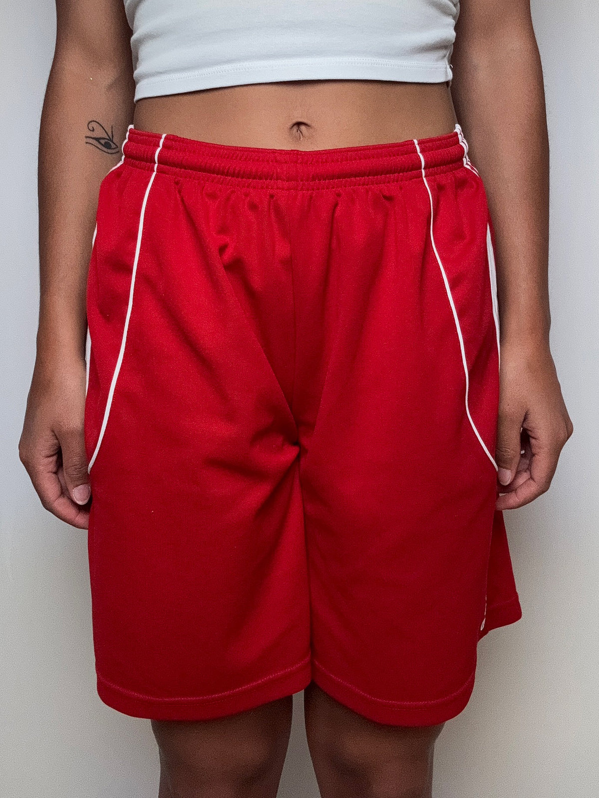 Short de sport rouge Adidas M vintage