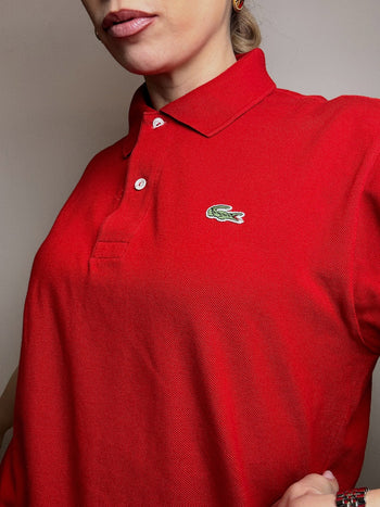 Polo manches courtes rouge LACOSTE M Vintage