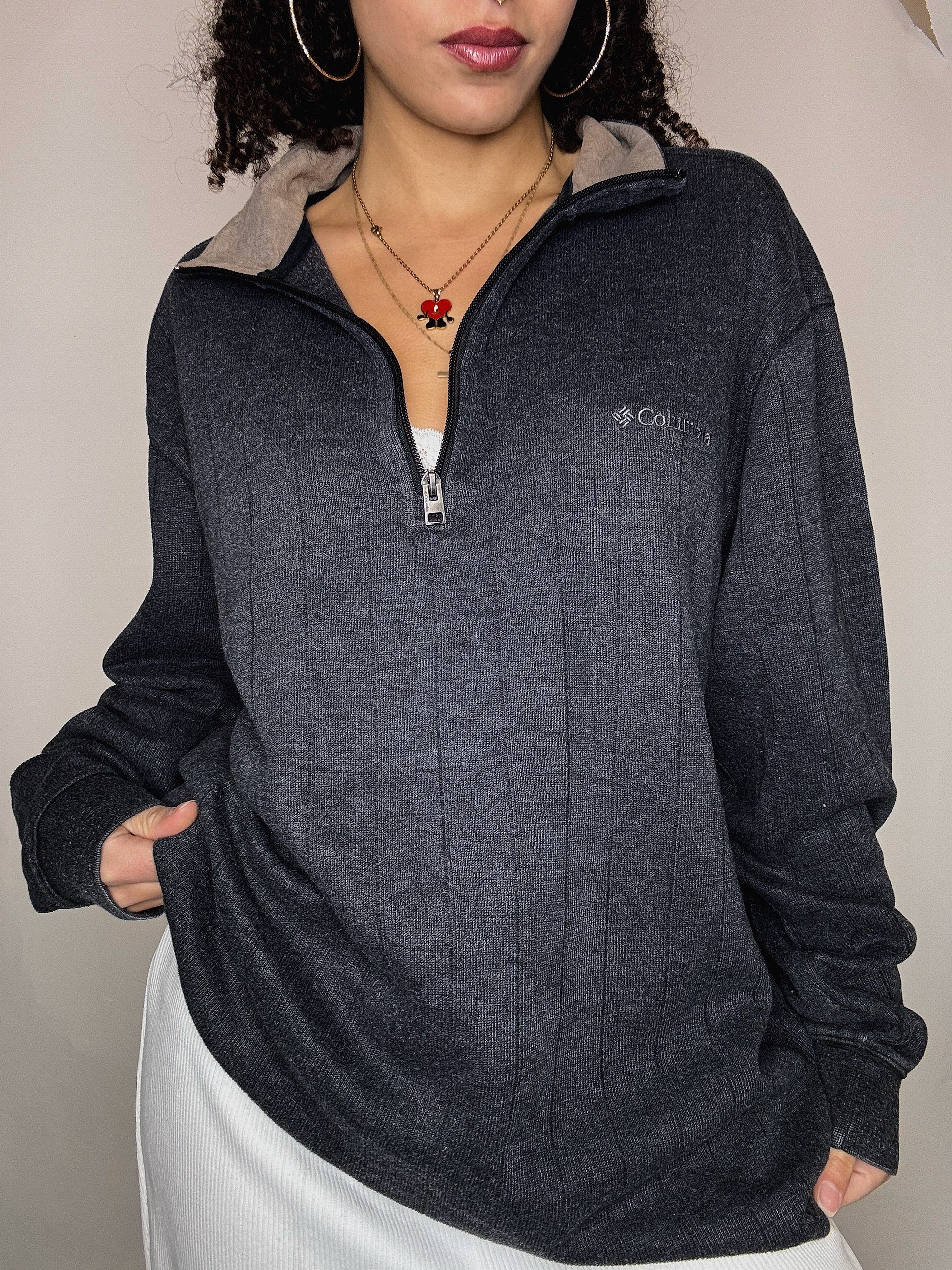 Pull outdoor gris Colombia XL vintage